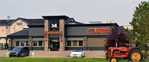 Converted restaurant exterior with MR MIKES SteakhouseCasual branding in Canada
